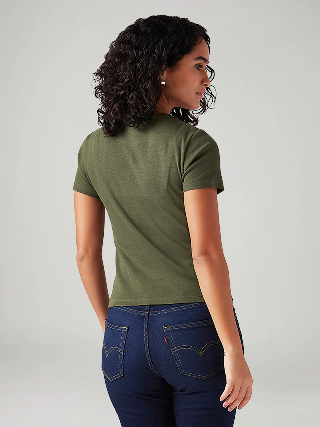 Women's Solid Slim Fit T-Shirt - Image 3