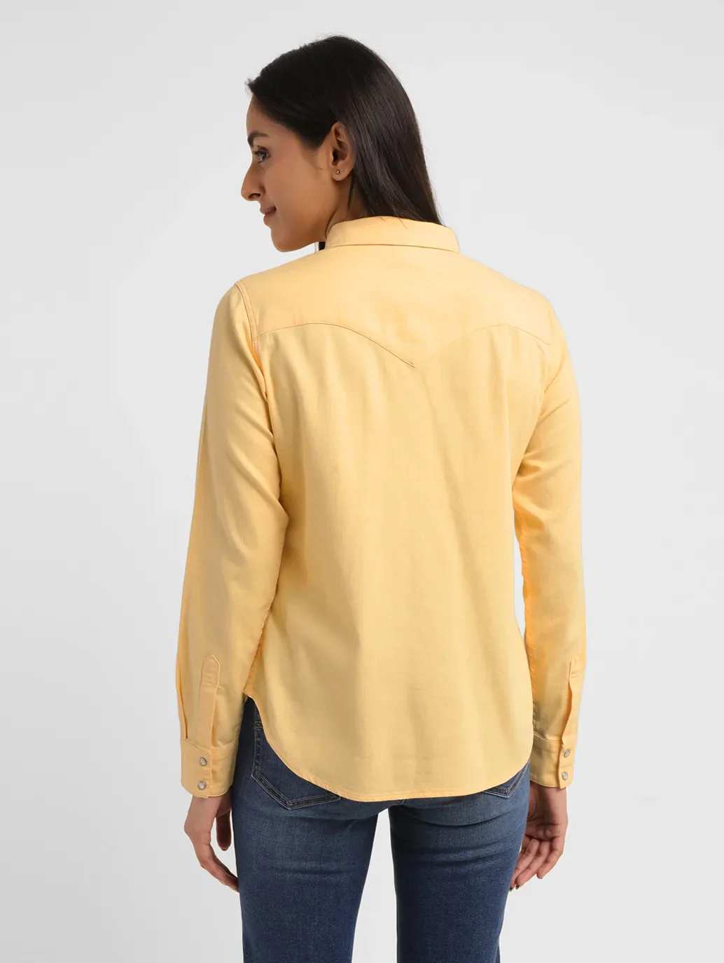 Women's Solid Spread Collar Shirt - Image 3