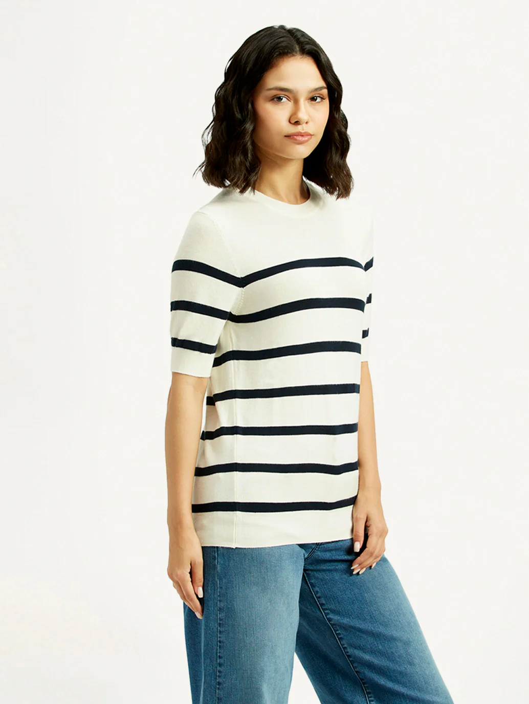 Women's Striped Crew Neck T-shirt - Image 5