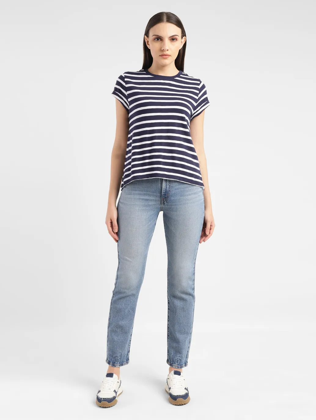 Women's Striped Crew Neck T-shirt - Image 6