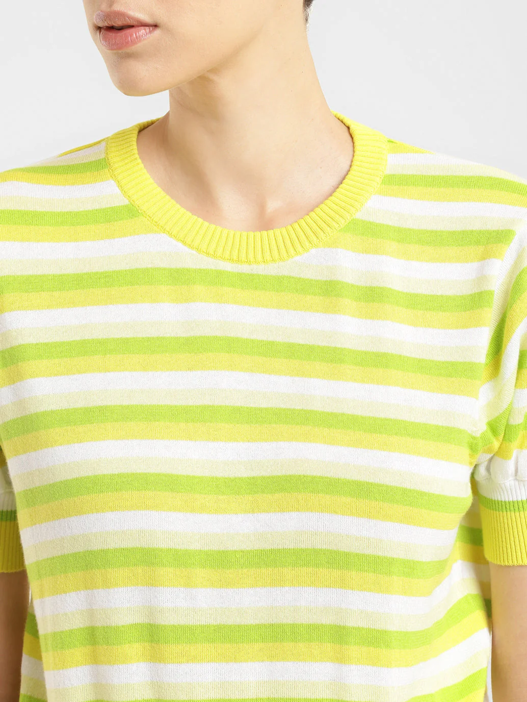 Women's Striped Round Neck Sweater - Image 5