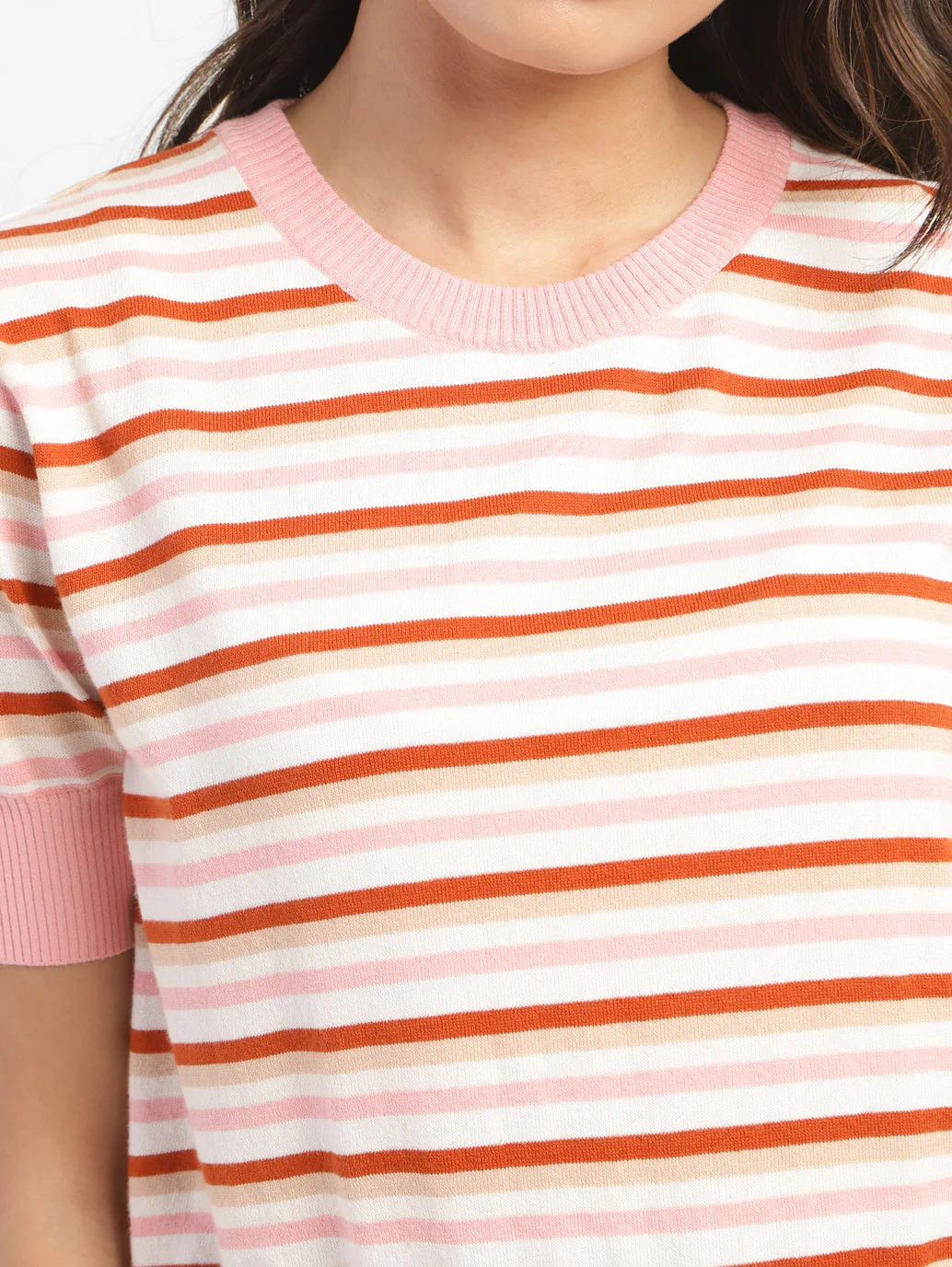 Women's Striped Crew Neck Sweater - Image 6