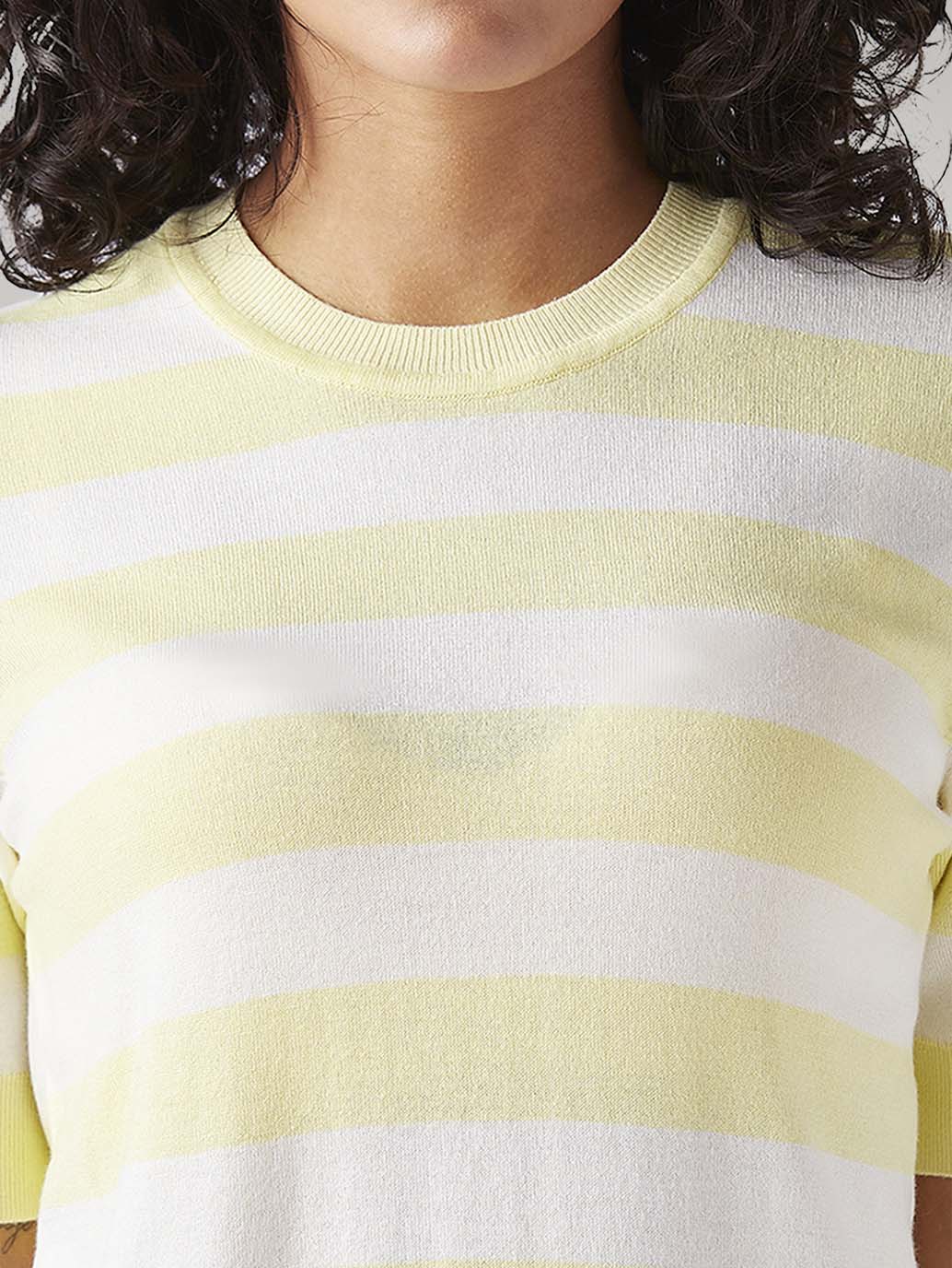 Women's Striped Regular Fit T-Shirt - Image 4