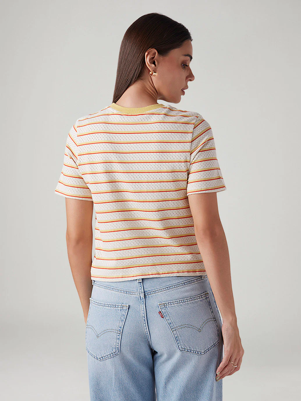 Women's Striped Regular Fit T-Shirt - Image 3