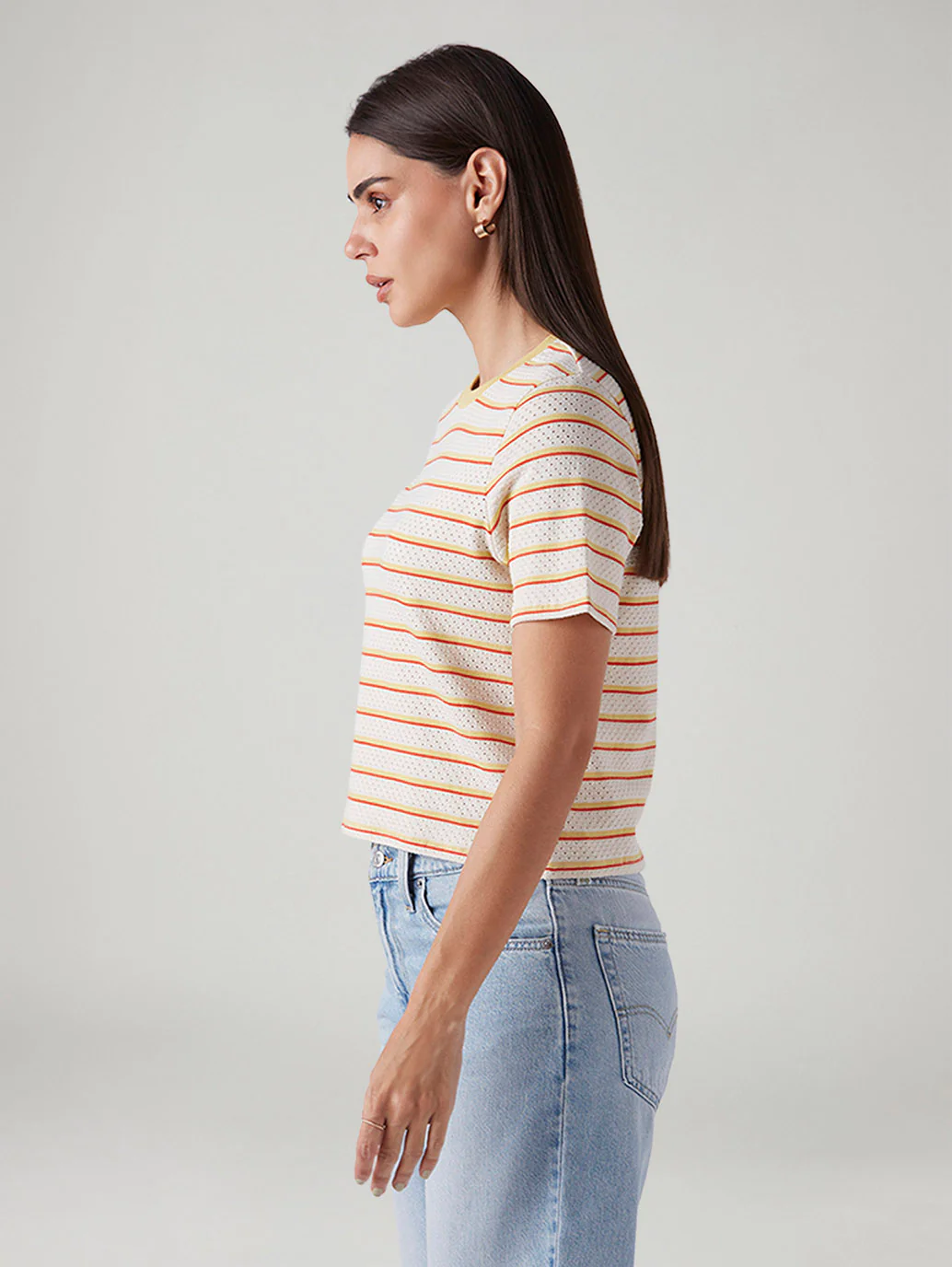 Women's Striped Regular Fit T-Shirt - Image 5