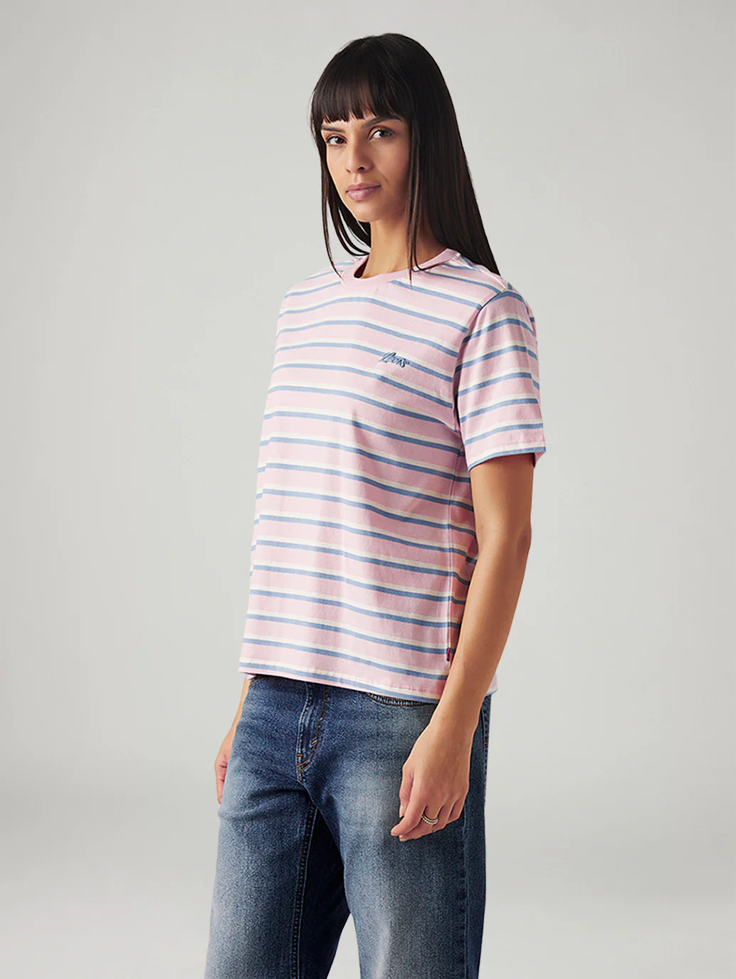 Women's Striped Relaxed Fit T-Shirt - Image 4