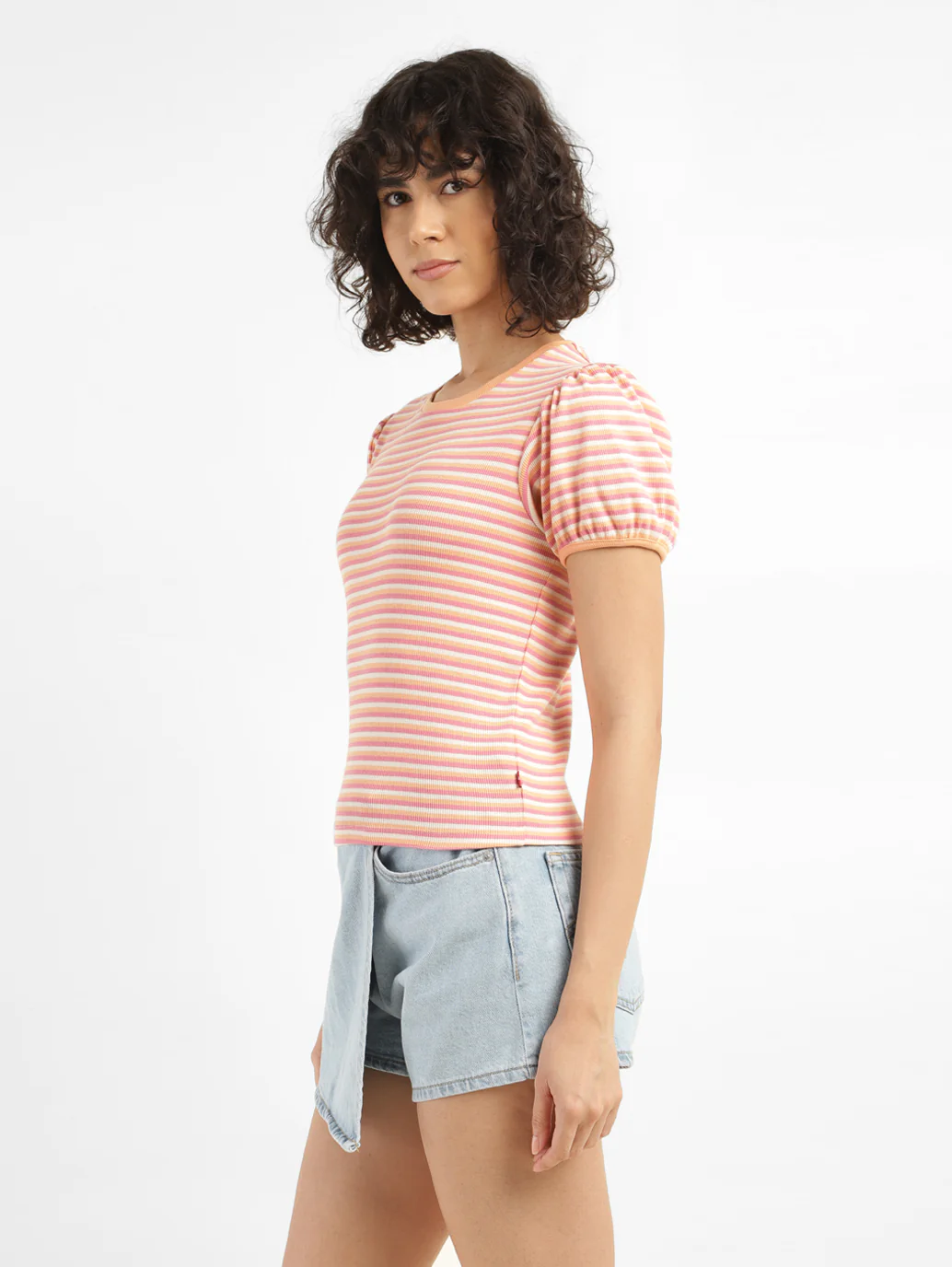 Women's Striped Round neck Top - Image 3