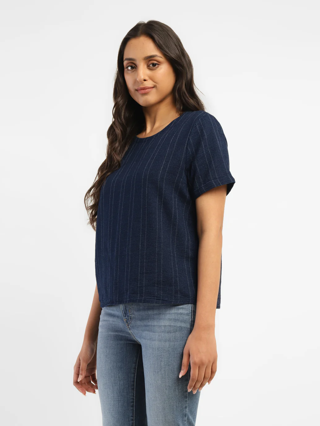 Women's Striped Round Neck T-Shirt - Image 4