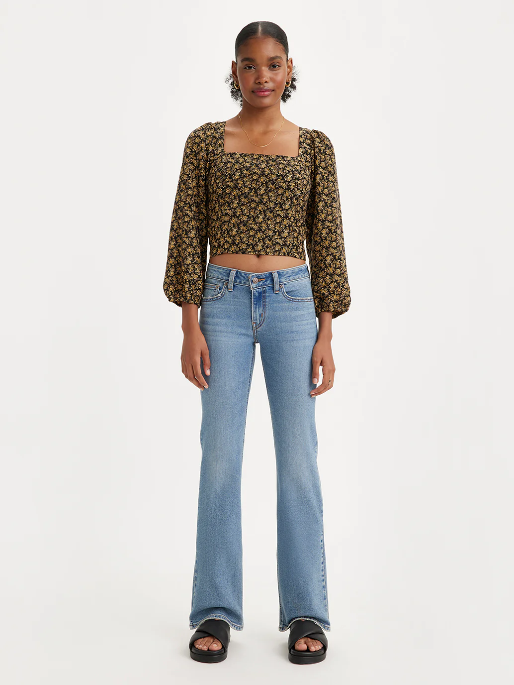 Women's Indigo Bootcut Fit Low Rise Jeans