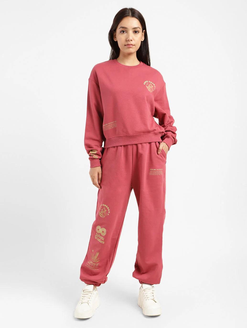 Women's Graphic Print Round Neck Sweatshirt - Image 8