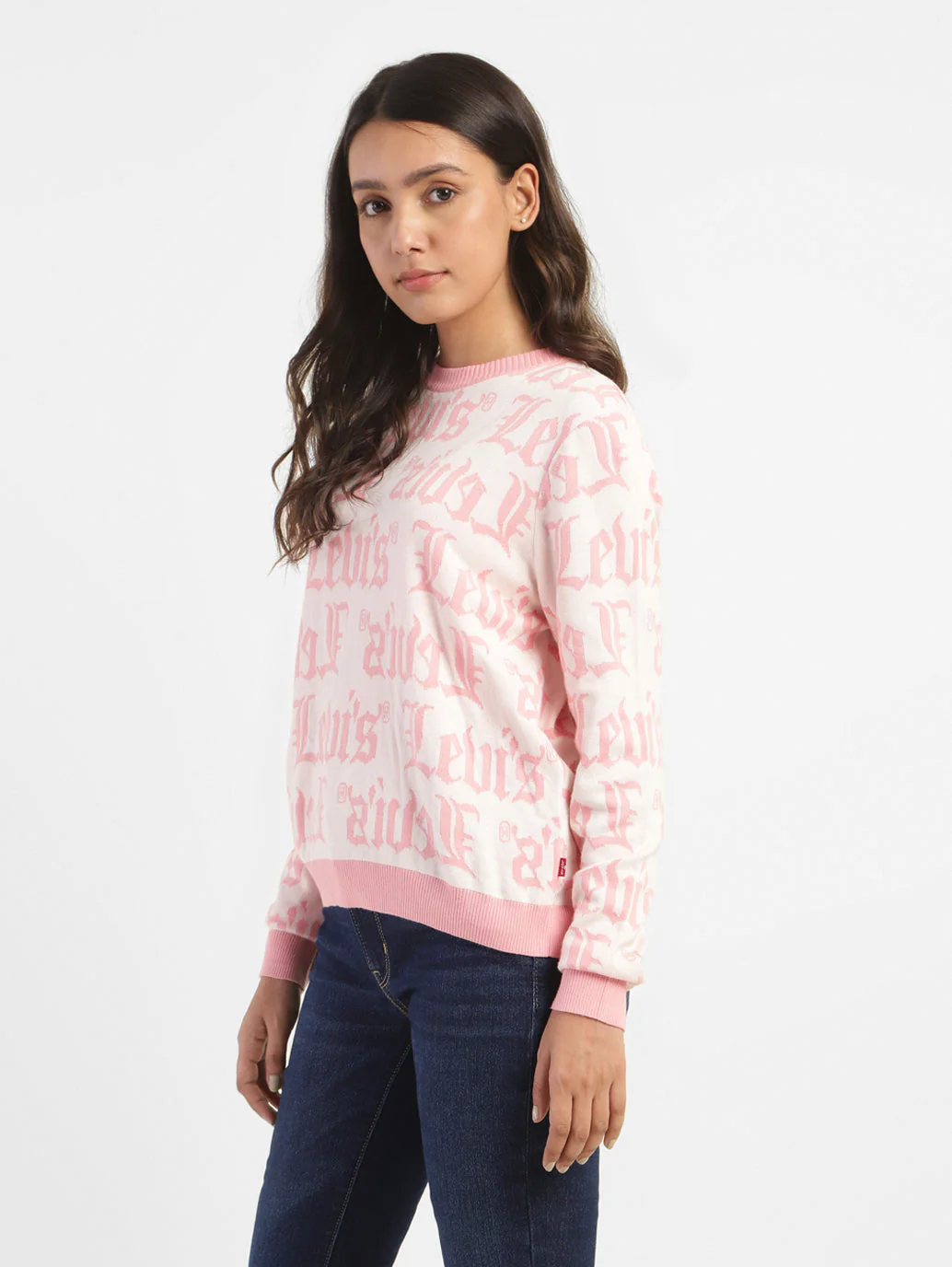 Women's Brand Logo Round Neck Sweatshirt - Image 4