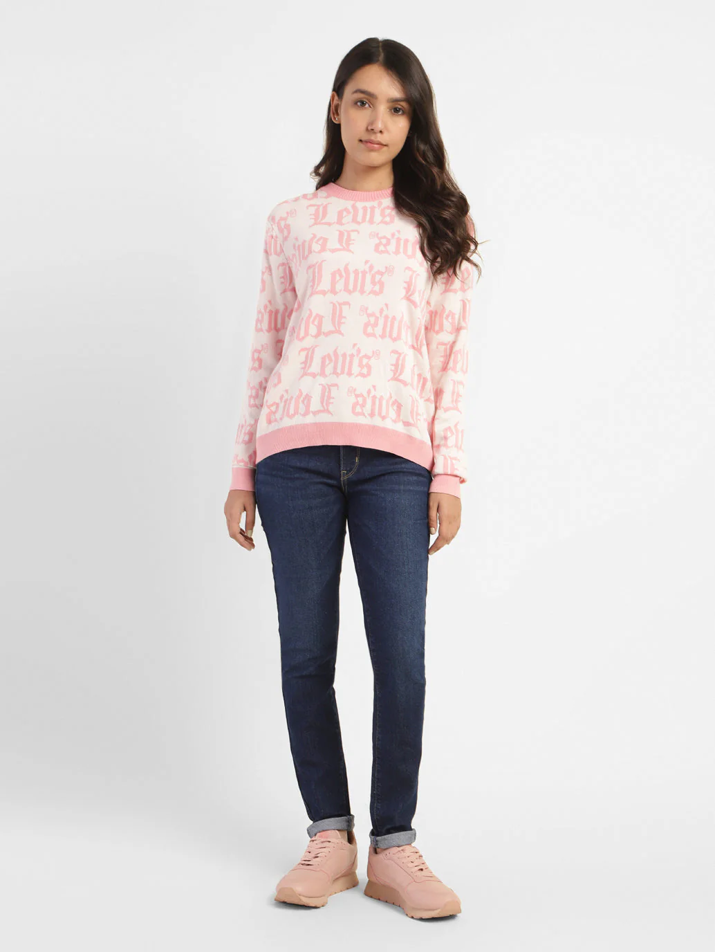 Women's Brand Logo Round Neck Sweatshirt - Image 5