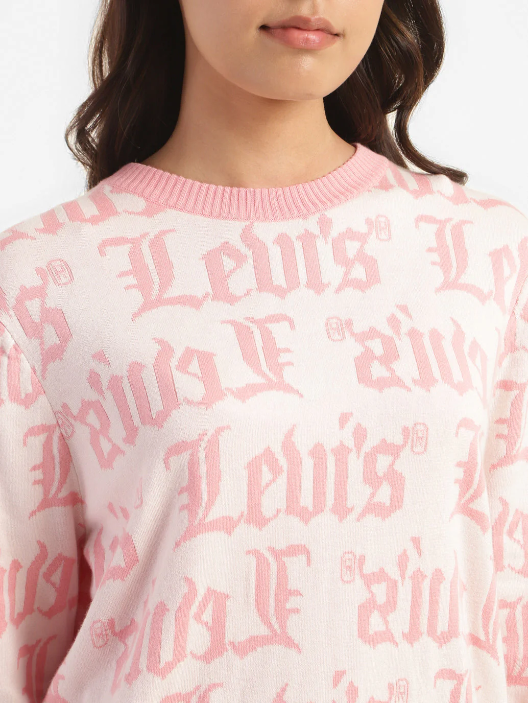 Women's Brand Logo Round Neck Sweatshirt - Image 6
