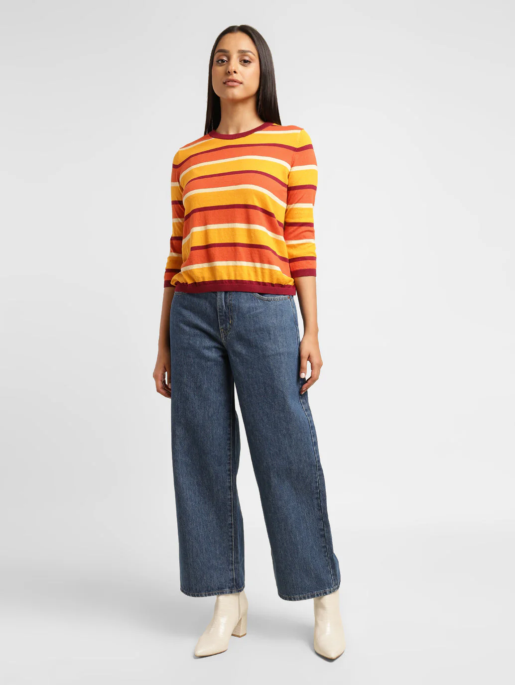 Women's Striped Crew Neck T-shirt - Image 5