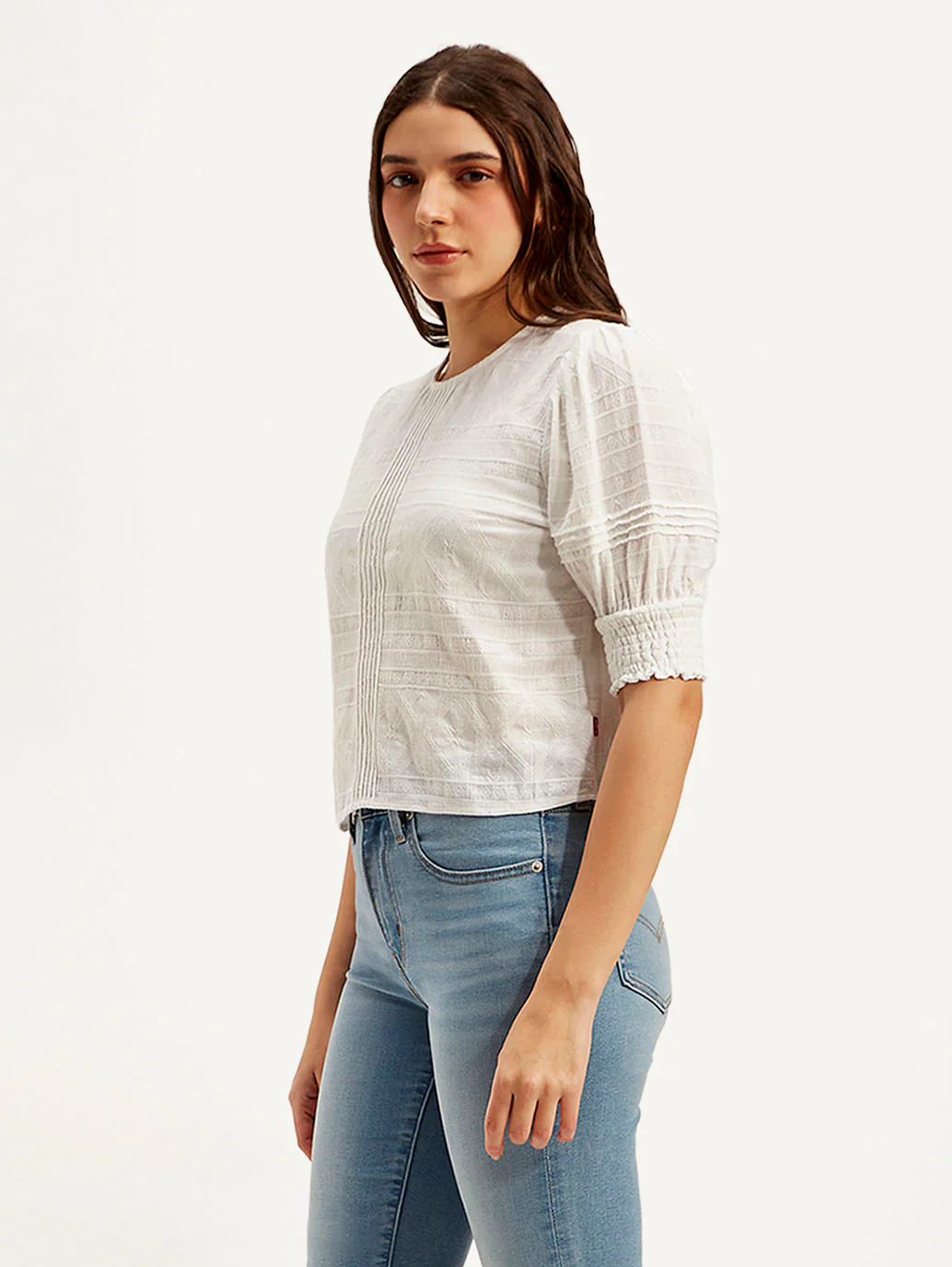 Women's Textured Black Round Neck Top - Image 5