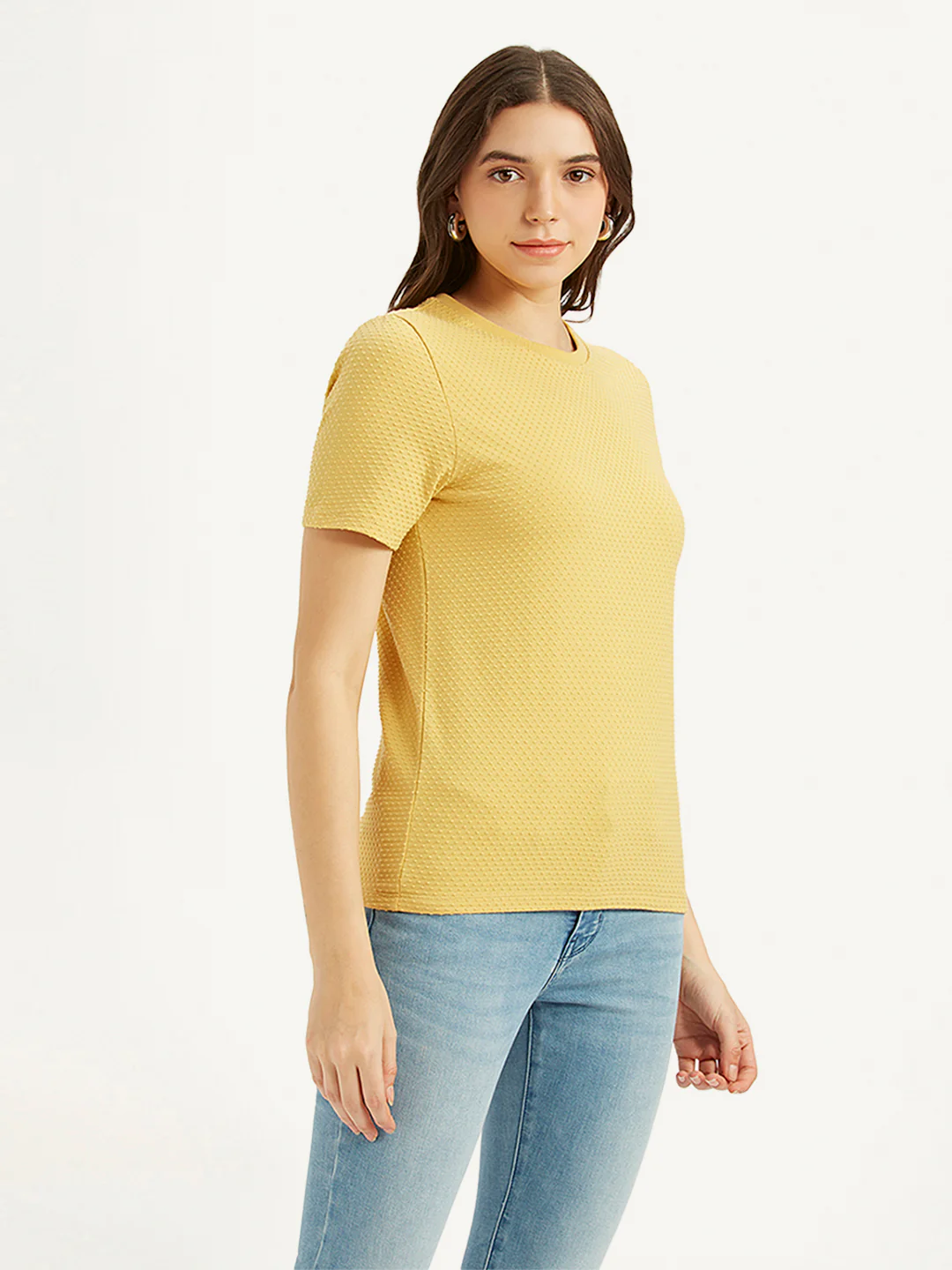 Women's Textured Slim Fit T-Shirt - Image 4