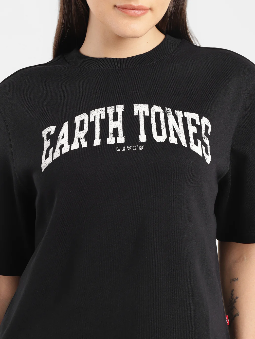 Women's Typographic Print Boxy T-Shirt - Image 6