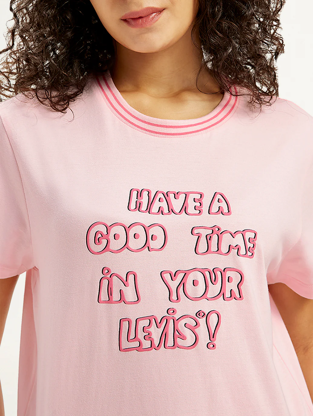 Women's Typographic Print Regular Fit T-Shirt - Image 6