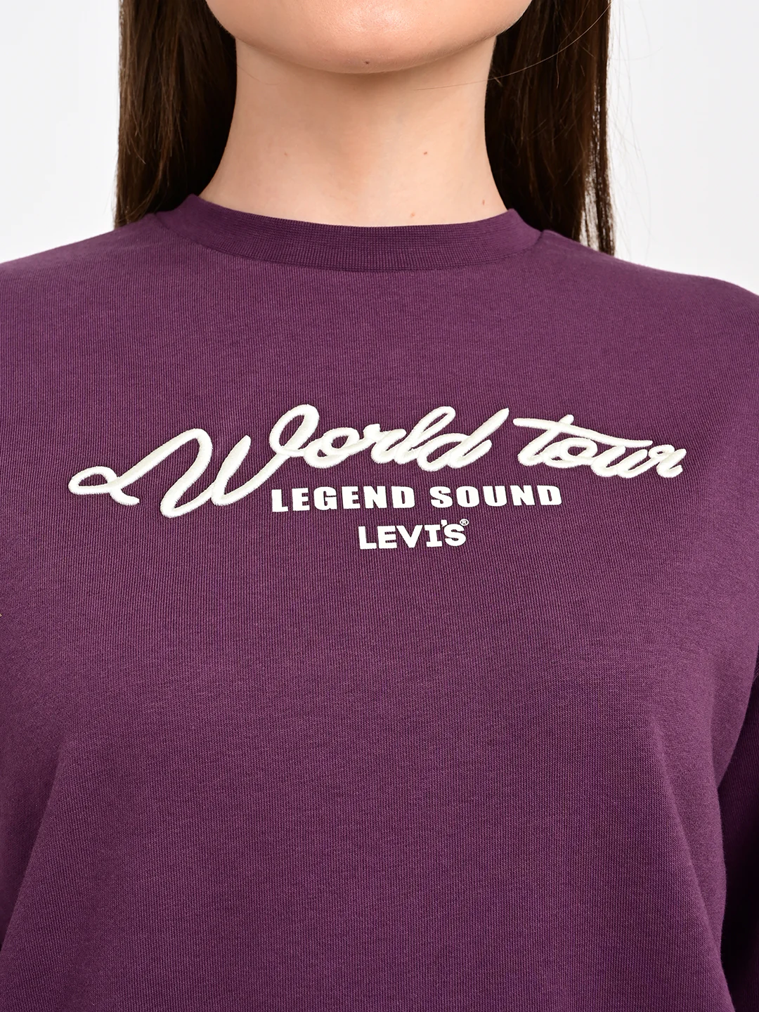 Women's Typography Printed Regular Fit Sweatshirt - Image 3