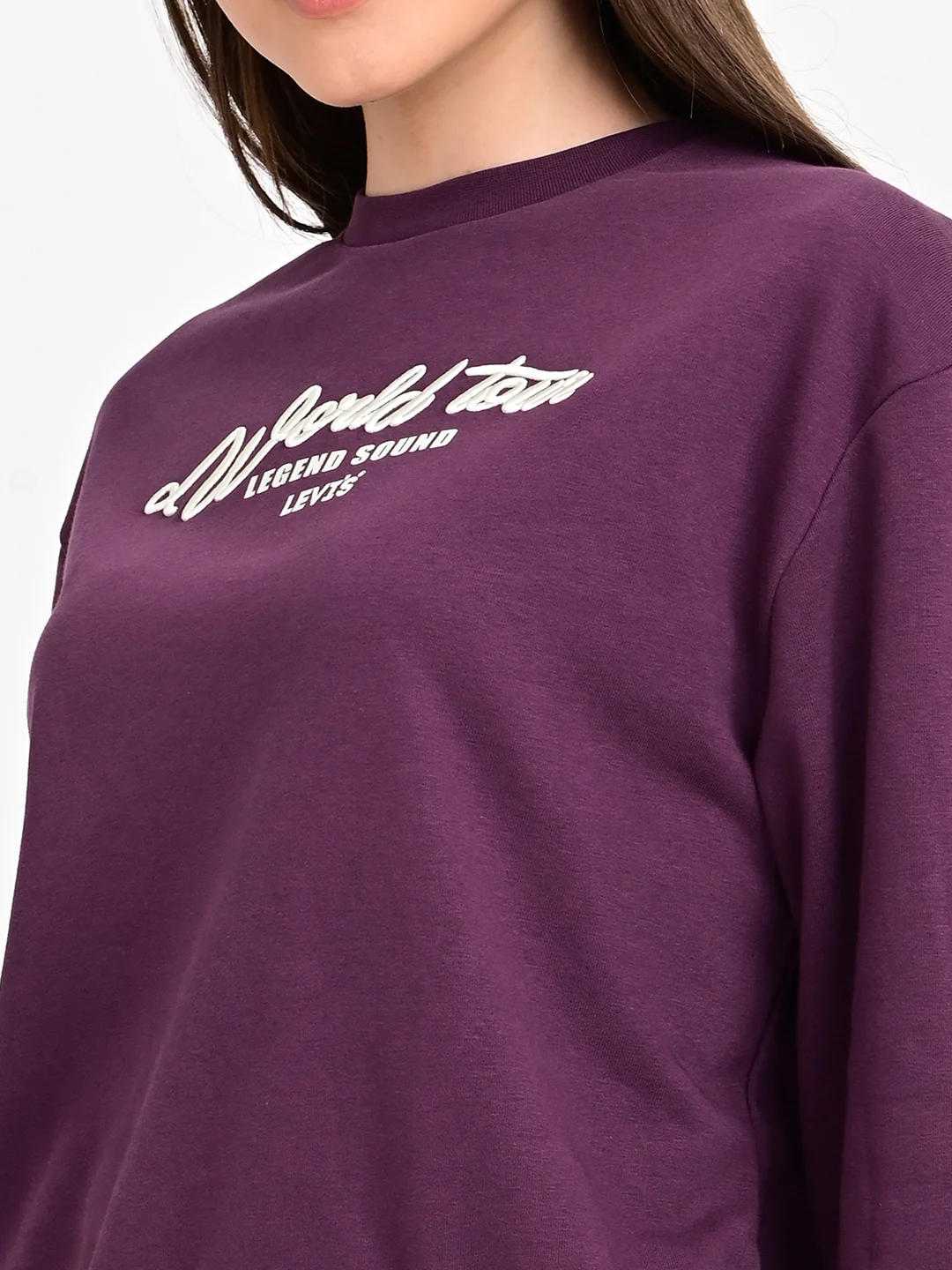Women's Typography Printed Regular Fit Sweatshirt - Image 4