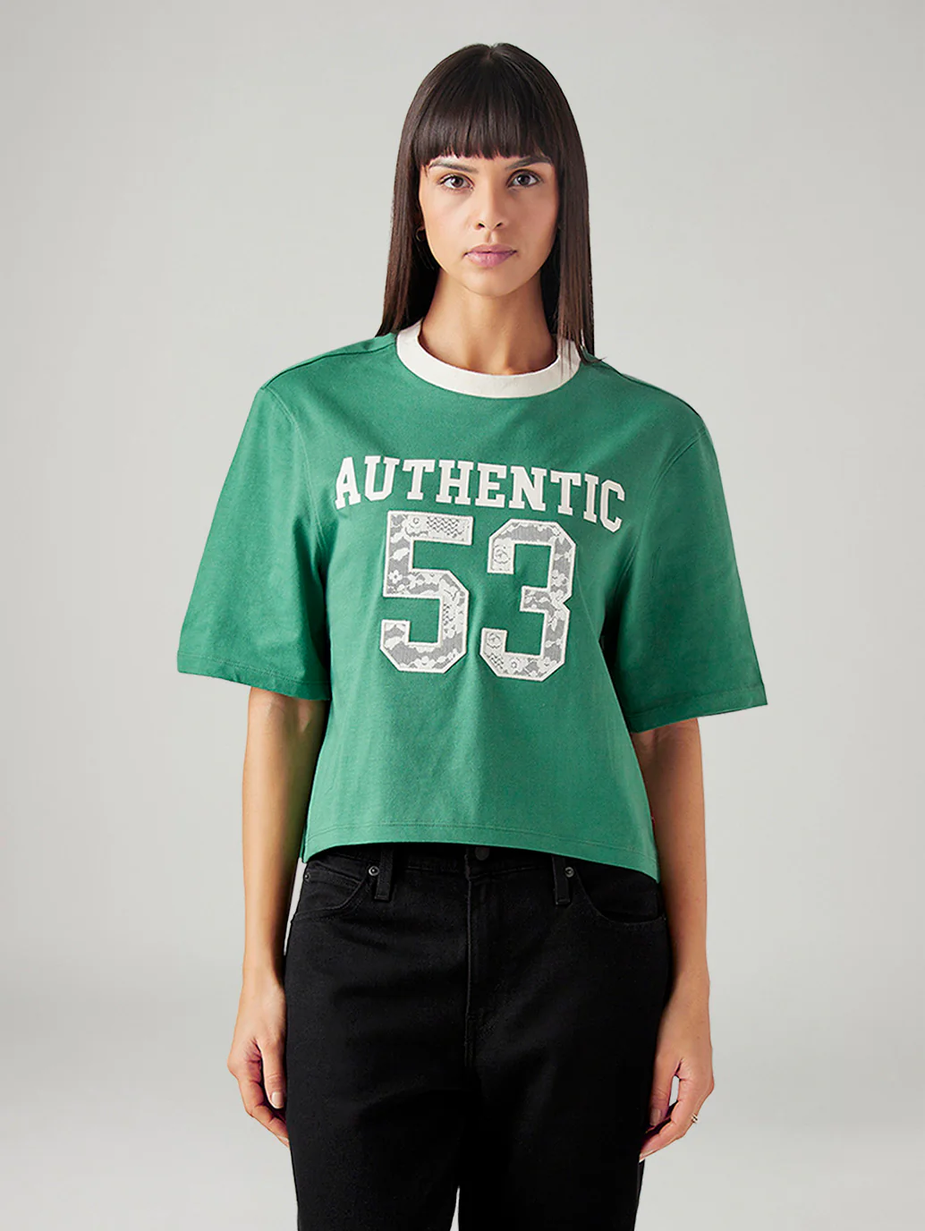 Women's Typography Printed Relaxed Fit T-Shirt - Image 3