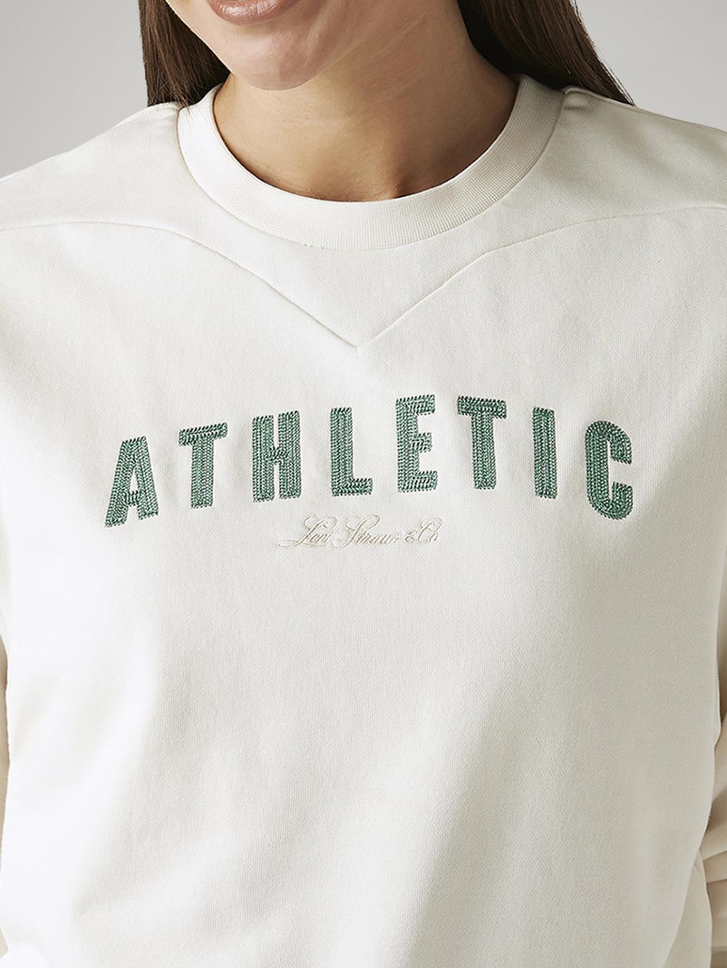 Women's Typography White Crew Neck Sweatshirt - Image 4